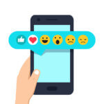 Emotion reactions on social media smartphone