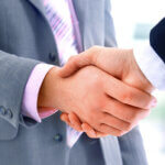 Handshake of CEO businessmen