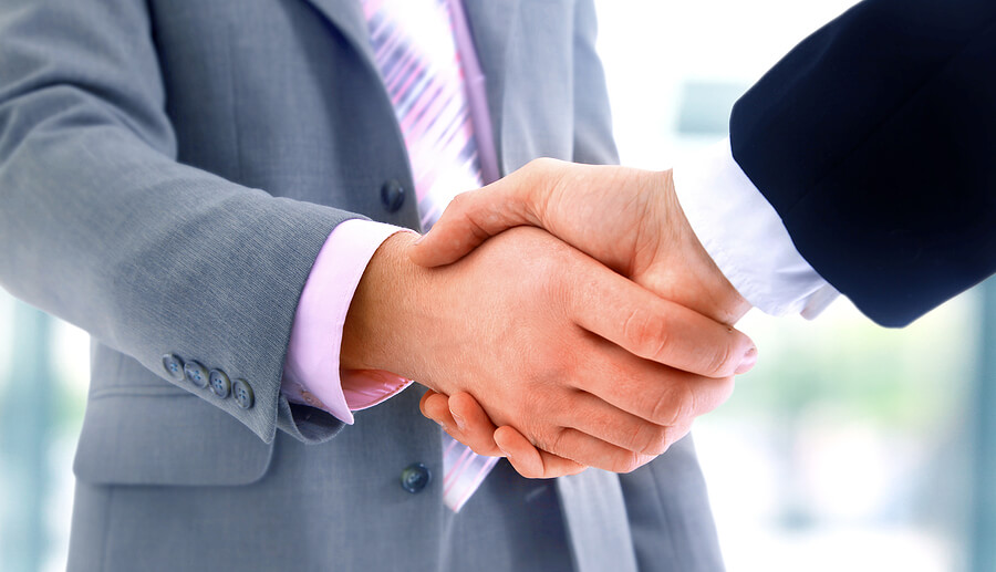 Handshake of CEO businessmen