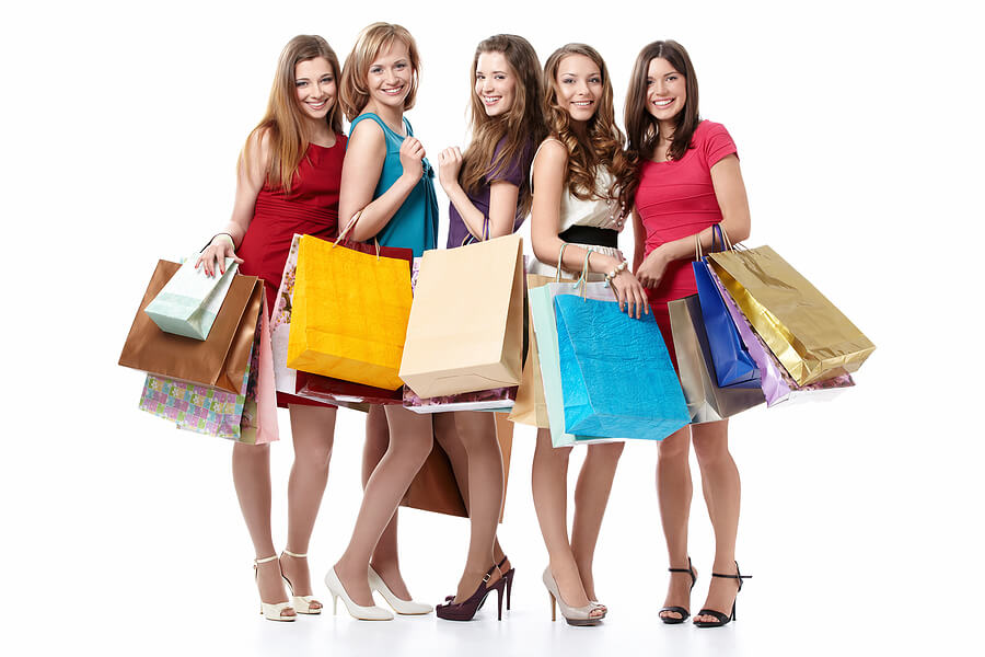 Customers - Women with shopping bags