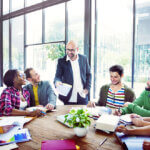 unbiased view - diverse casual business meeting